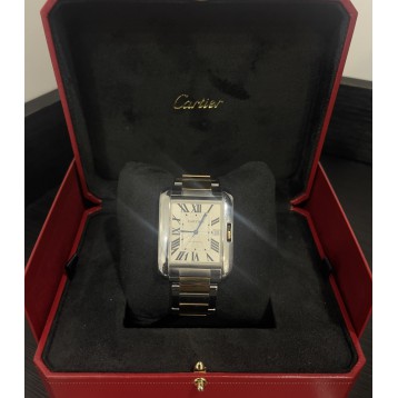 CARTIER TANK ANGLAISE LARGE STEEL 